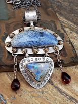 necklaces made with gemstones, turquoise, crystals, and other natural stones