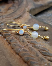 Schaef Designs Australian Lightning Ridge Opal & 18kt gold Dangle Earrings | Arizona
