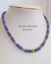 Schaef Designs Tanzanite, black opal & 18kt gold necklace  | New Mexico