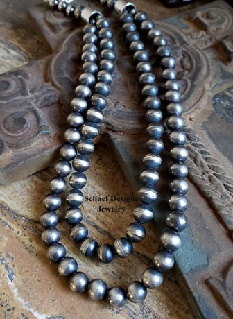 Schaef Designs 2 strand heavy Navajo Pearl Southwestern Necklace | Southwestern Basics Collection | Arizona 