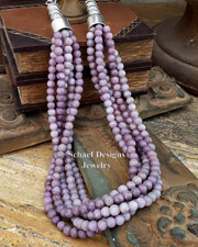 Schaef Designs 5 strand Lepidiolite & Sterling silvre Southwestern Layering Necklace  | Arizona