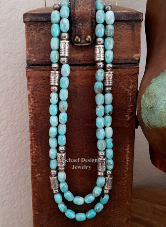 Schaef Designs Ammazonite & sterling silver Southwestern basics necklace set | Arizona 