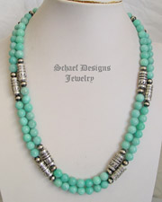 Schaef Designs ammazonite & Sterling Silver Southwestern Basics Tube Bead Necklaces | Arizona