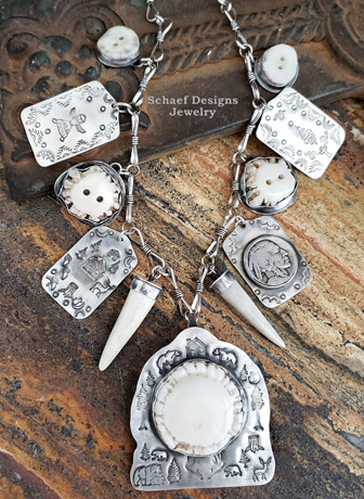 Schaef Designs Buffalo Nickel Dog Tag Charm pendant | Arizona