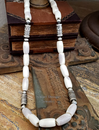 Schaef Designs deer antler & sterling silver tube bead necklace | Southwestern Basics Collection | Arizona 