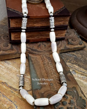  Schaef Designs white buffalo turquoise & Sterling Silver Necklace | Arizona 
