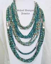 Schaef Designs Apatite Aqua Terra & Sterling Silver Necklace Pairings | New Mexico