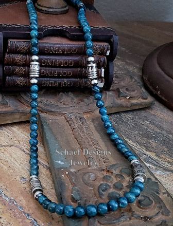Schaef Designs Apatite & sterling silver Long Southwestern basics Necklace | Arizona 
