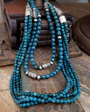 Schaef Designs Apatite & Sterling Silver Multi Strand Apatite Necklace | Arizona