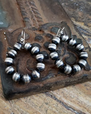 Schaef Designs Sterling Silver Bench Bead Hoop Earringst | Arizona