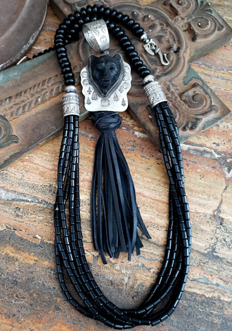 Schaef Designs turquoise deerskin boho cowgirl bracelet  | Arizona