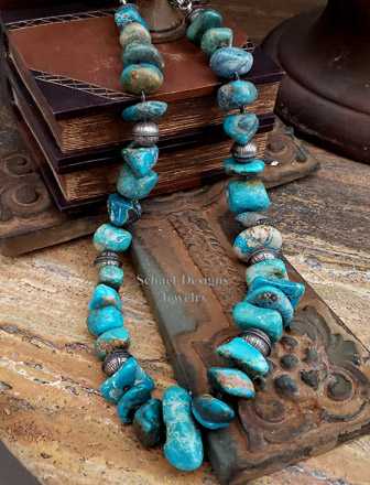 Southwestern Turquoise Nugget necklace by Schaef Designs | Arizona 