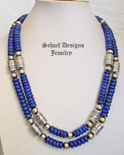 Schaef Designs Deep Blue Lapis Tube Bead Necklaces | Southwestern Basics | New Mexico