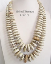 Schaef Designs Large Buffalo White Turquoise Necklaces | Arizona