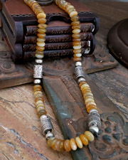 Schaef Designs Crab Fire Agate Tube Bead Necklaces | Southwestern Basics | New Mexico
