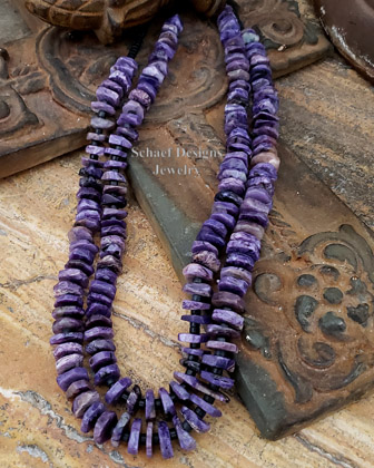 Schaef Designs charoite lignite & sterling silver necklace set | Arizona | Arizona