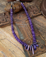 Schaef Designs Charorite & Sterling Silver Heishi Choker Necklace| Arizona
