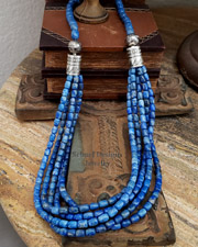 Schaef Designs denim lapis Southwestern basics multi strand necklace | Arizona