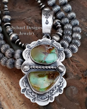 Schaef Designs Double Royston Sterling Silver Southwestern Pendant | Arizona
