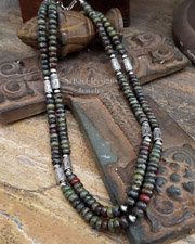 Schaef Designs Dragonblood Jasper Tube Bead Necklace Set | Arizona