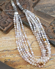 Schaef Designs flower quartz & sterling silver multi strand necklace| Arizona