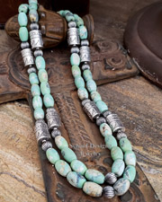 Schaef Designs pottery shard new lander turquoise & sterling silver charm bracelet | Arizona