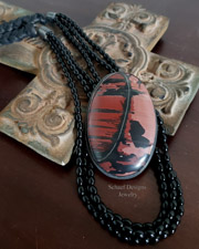 Schaef Designs Morrisonite & Olive Braid Necklace | Arizona