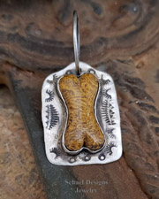 Schaef Designs Fred Harvey style jasper Bone & Sterling Silver Dog Tag | Arizona