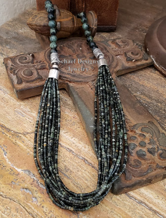 Schaef Designs large graduated picture jasper & sterling silver necklace | Southwestern Basics Collection | Arizona 