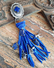 Schaef Designs Lapis Concho Tassel Pendant | Arizona 