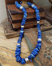 Schaef Designs Lapis Tab & Sterling Silver Necklace | New Mexico