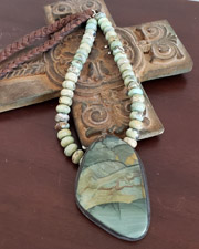 Schaef Designs Briggs Jasper Heart Black Silver Braid Necklace Collection | Arizona