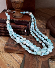 Schaef Designs Large Buffalo White Turquoise Necklaces | Arizona 