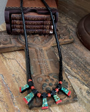 Pink Conch & Sterling Silver Tube Bead Necklace Set | Arizona