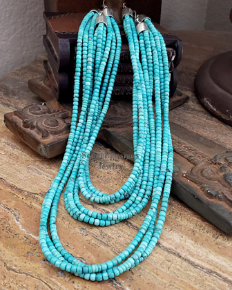 Schaef Designs LONG Campitos Turquoise wrapping necklace | Arizona