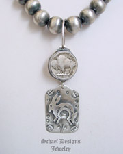 Schaef Designs Buffalo Nickel thunderbird Tag POST Earrings | New Mexico