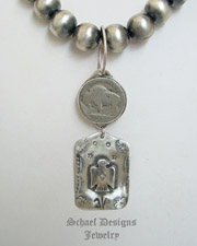 Schaef Designs Buffalo Nickel thunderbird Tag POST Earrings | New Mexico