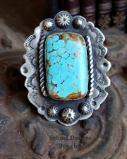Schaef Designs Southwestern Number 8 Turquoise & Sterling Silver Cuff Stacking Bracelet | Arizona