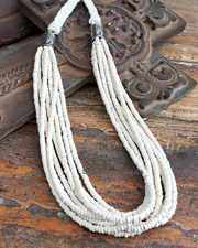 Schaef Designs 7 Strand Bone & Leather Braid Necklace | Arizona 