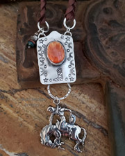 Orange spiny cowgirl necklace | Arizona