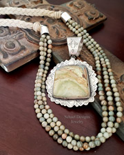 Schaef Designs Southwestern Buffalo Turquoise & Sterling Silver Tassel Necklace | Arizona
