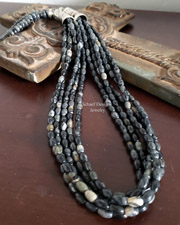 Schaef Designs Picasso Jasper & Sterling Silver Southwestern Basics Tube Bead Necklaces  | Arizona