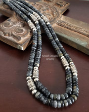 Schaef Designs Picasso Jasper & Sterling Silver Southwestern Basics Tube Bead Necklaces | Arizona