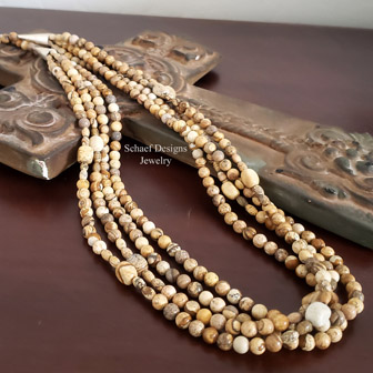 Schaef Designs Picture jasper 3 strand southwestern necklace | Arizona