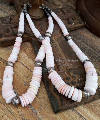 Schaef Designs Labradorite, Tibetan Turqoise, Abalone & Sterling Silver Charm Bracelet Necklace | Arizona