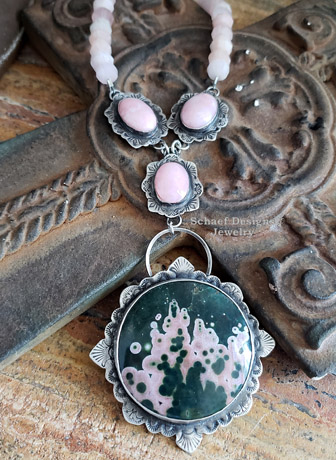 Schaef Designs Pink Orbicular Pendant & Necklace | Arizona 