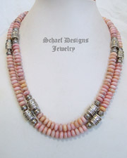 Schaef Designs Pink Peruvian Opal Tube Bead Necklaces | Southwestern Basics | Arizona