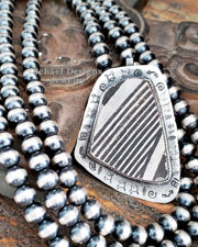 Schaef Designs Pottery Shard & Sterling Silver Southwestern Pendant | New Mexico