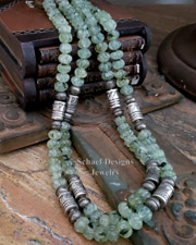 Schaef Designs Prehnite Tube Bead Necklaces | Arizona 
