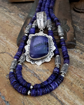 Old coin jewelry, silver dollar squash blossom pendant with bail | Arizona